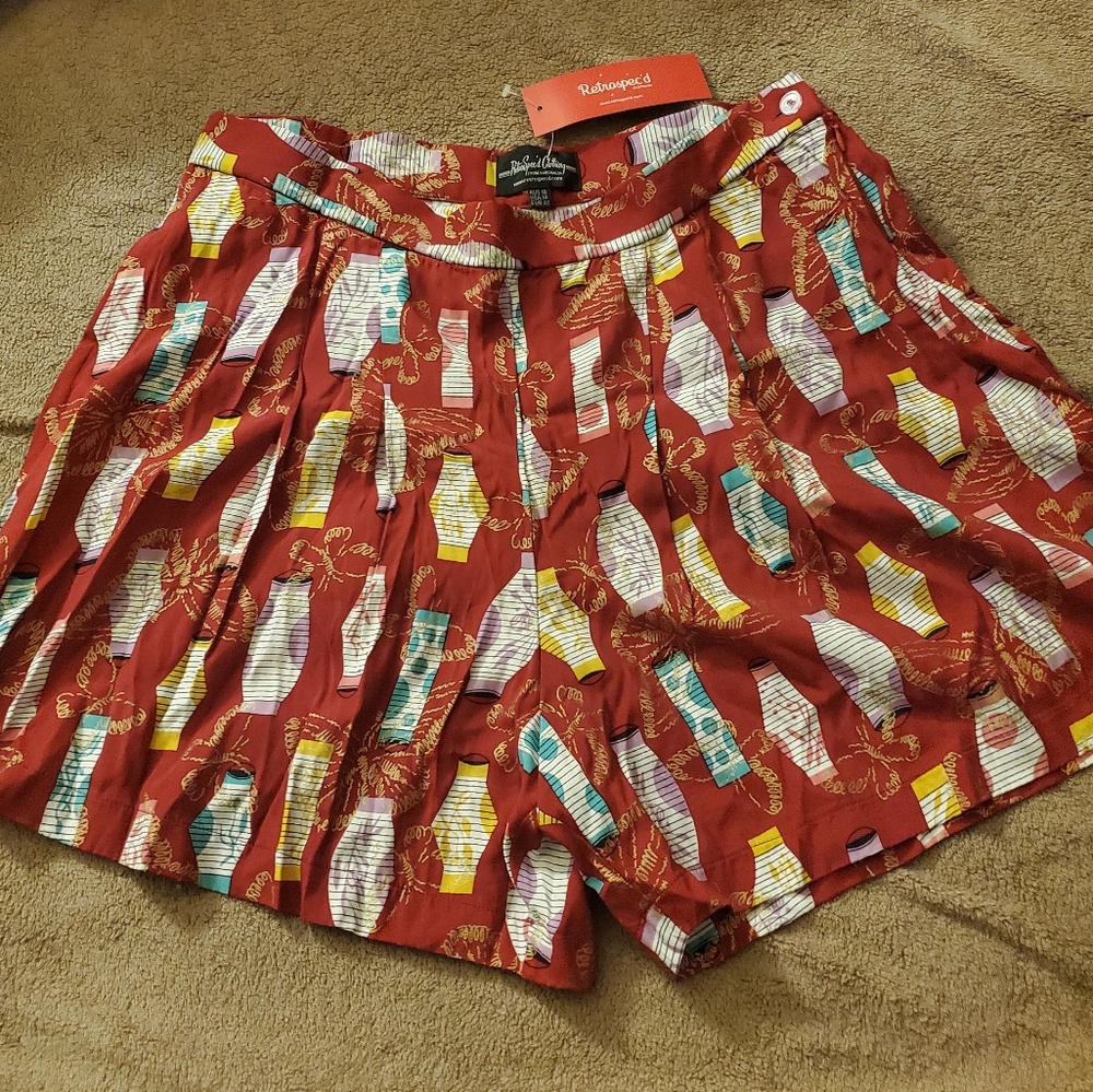Retrospec'd red lantern lunar new year pinup tap shorts 14 nwt